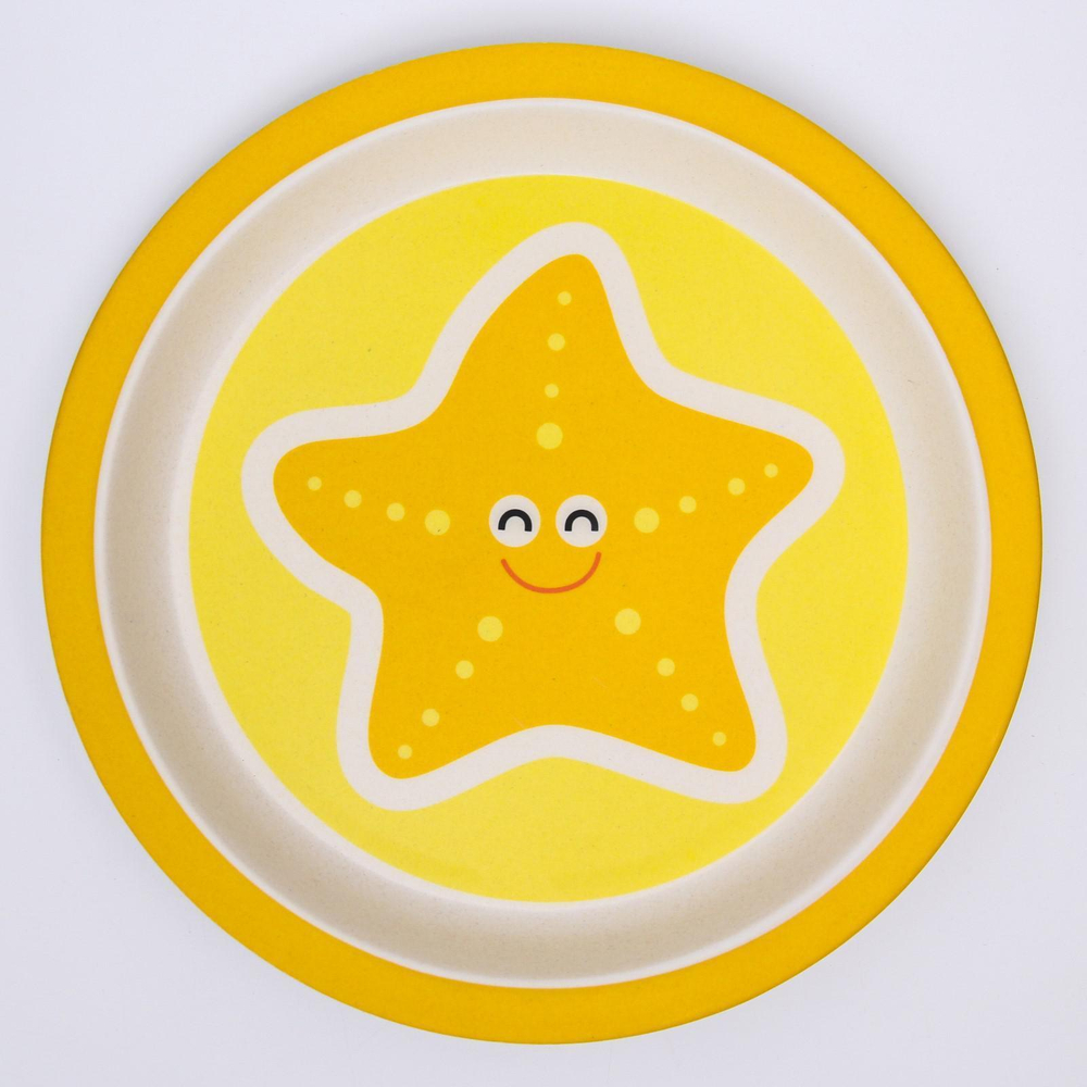 4645239 Тарелка из бамбука, рисунок МИКС