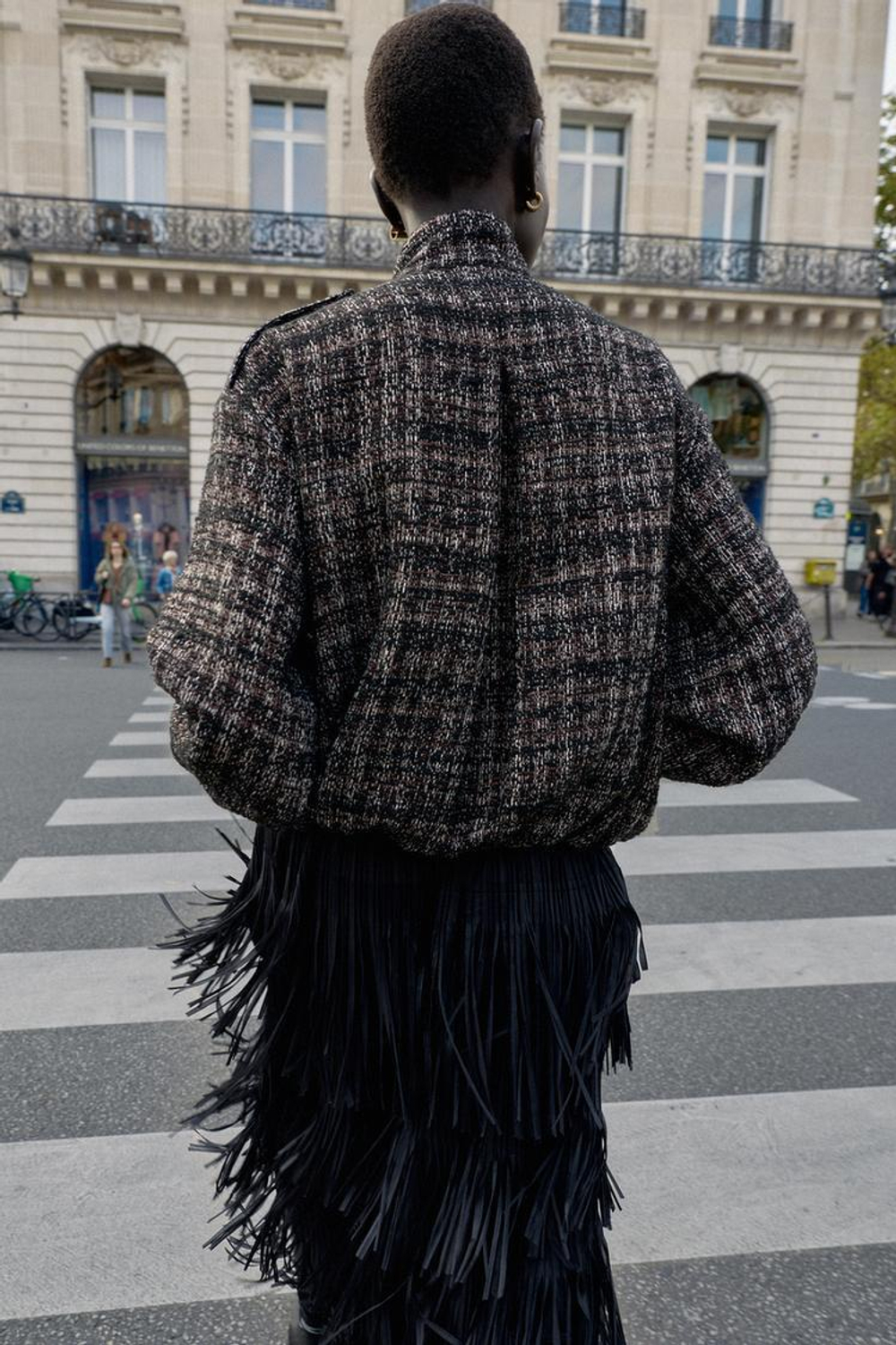 ZARA БОМБЕР С МЕТАЛЛИЗИРОВАННОЙ НИТЬЮ, ЧЕРНЫЙ/ЭКРЮ