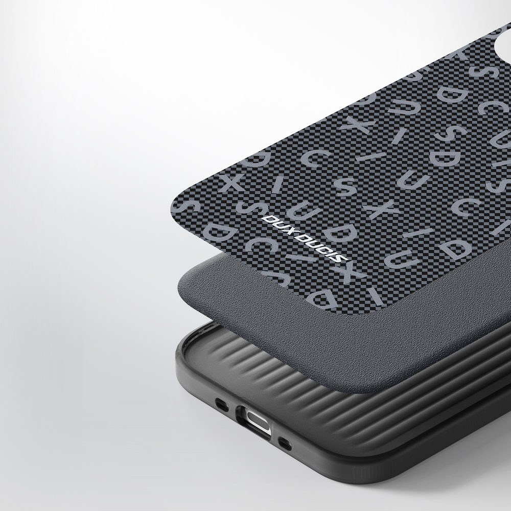 Чехол с MagSafe черного цвета для iPhone Air, серия Moro Series Magnetic от Dux Ducis