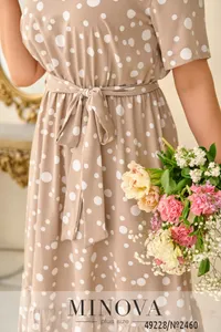 Платье 2460-бежевый Minova