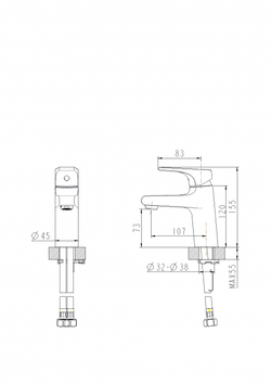 Смеситель для умывальника Bravat Vega