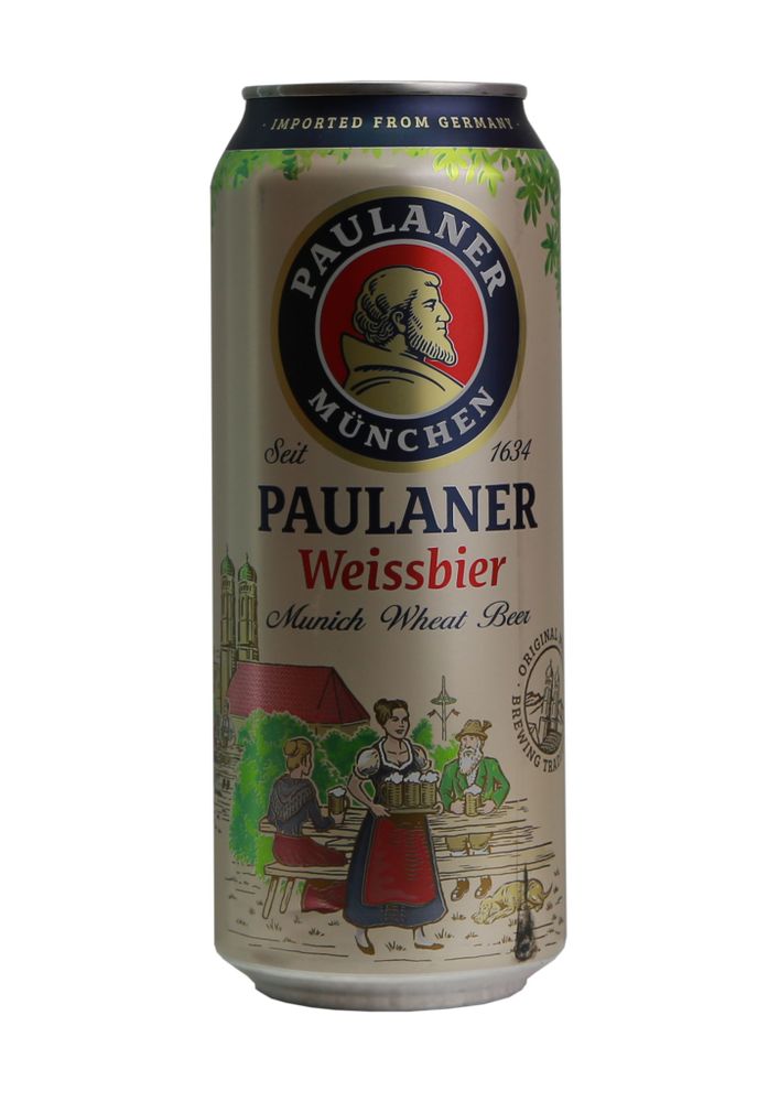 Пиво Paulaner Hefe-weissbier Naturtrub светлое нефильтрованное 0.5 л.ж/б