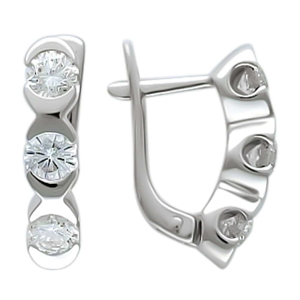 Серьги с бриллиантами  из белого золота JA-S-670092