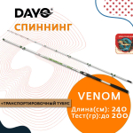 Спиннинг для рыбалки штекерный DAYO VENOM RS XP BOAT Carbon C.W. 2,7 м до 200 гр