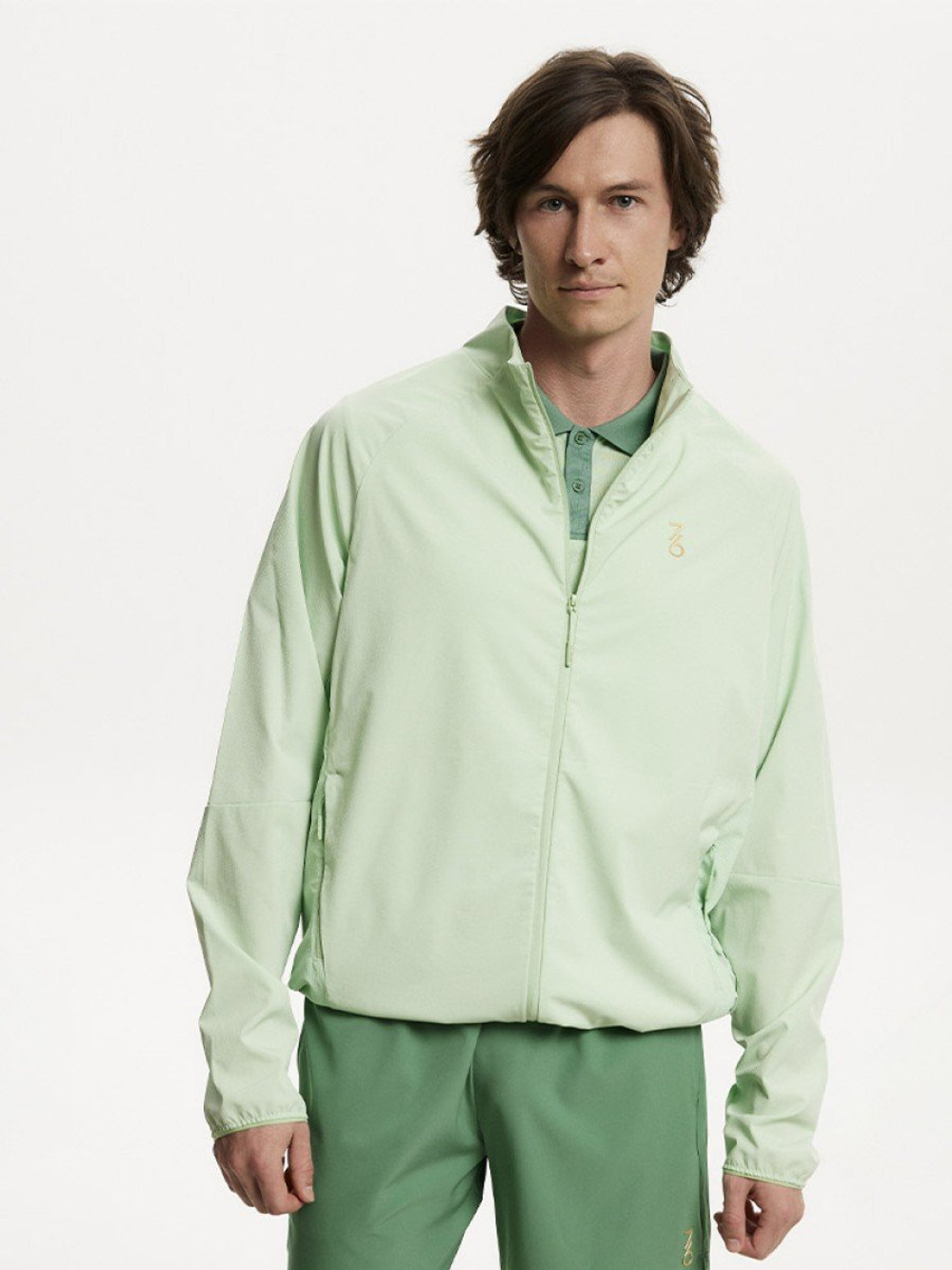 ОДЕЖДА ДЛЯ ТЕННИСА Мужская, Кофта с рукавом SEVENSIX JACKIE JACKET MEN LIGHT GREEN .