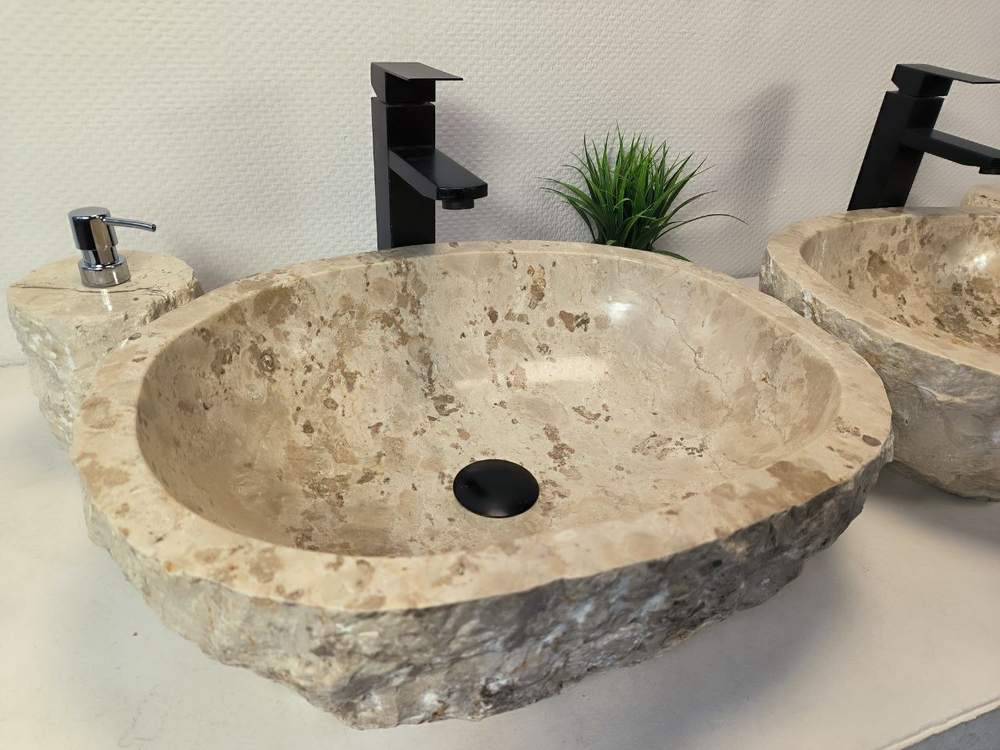 Раковина из мрамора ПАРА! Erozy Cream EM-62780 50*40*16 122