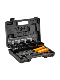 Литой ручной заклепочник Inforce в кейсе, с набором заклепок 2.4-4.8 мм 06-14-101