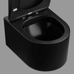 Унитаз подвесной Ceruttispa ТАНАРО (TANARO) Aria MB CT9238 безободковый (490х365х355) черный матовый, ТЕРМООБЖИГ (не плёнка)