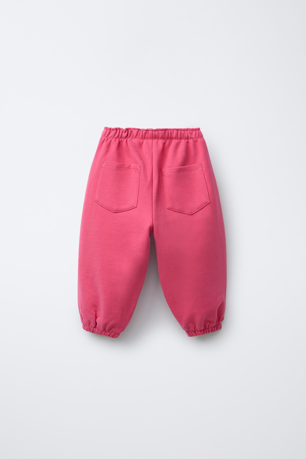 ZARA БРЮКИ-ДЖОГГЕРЫ ИЗ МЯГКОЙ ТКАНИ С ЛОГОТИПОМ, ЦВЕТ-ФУКСИИ