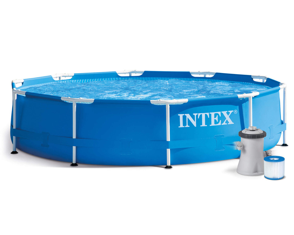 Каркасный бассейн Intex Metal Frame 305х76 см + фильтр-насос 1250 л/ч (28202)
