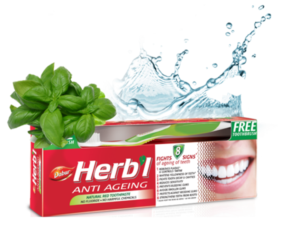 Зубная паста Dabur Herbl Anti Ageing Анти-Старение + зубная щетка 150 гр