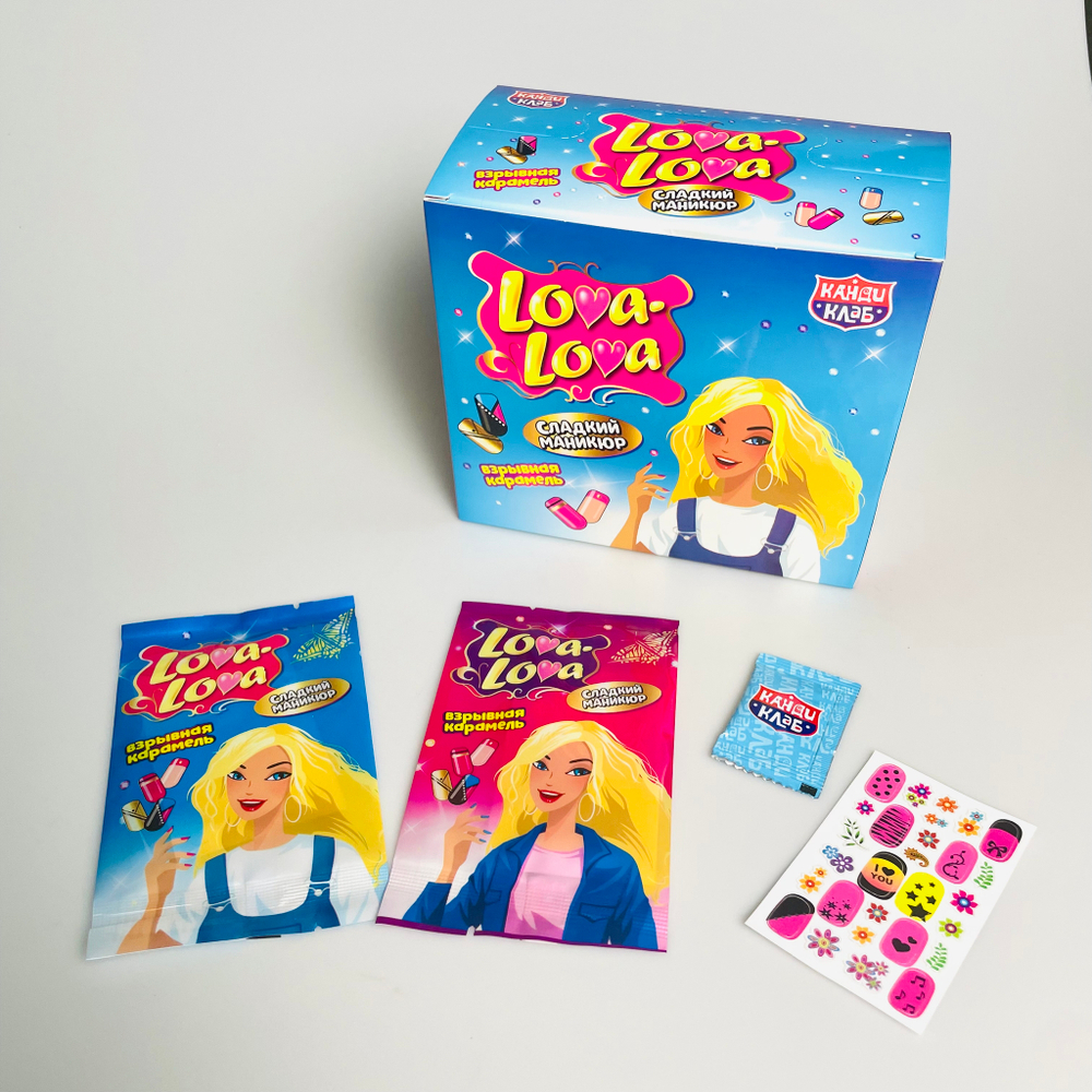 Карам. взрыв. Lova-Lova "Сладкий маникюр" 12*48шт 1г