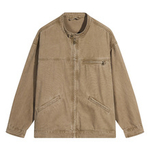 Джинсовая куртка с воротником стойка для мужчин  свободная