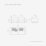 2-х местный нераскладной диван KYOTO KO-1
