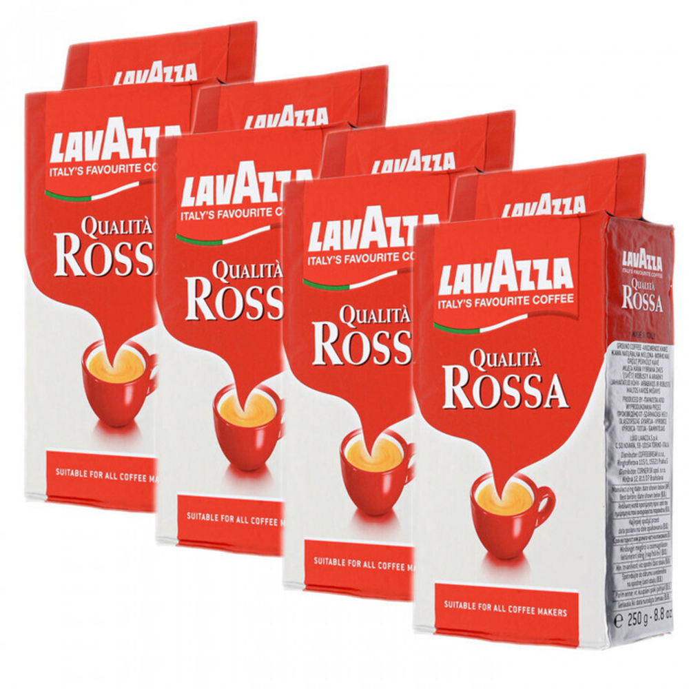Кофе молотый LavAzza Qualita Rossa, 250 г в/у (Лавацца) х 4 шт