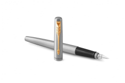 Перьевая ручка Parker Jotter Stainless Steel GT, Mblue