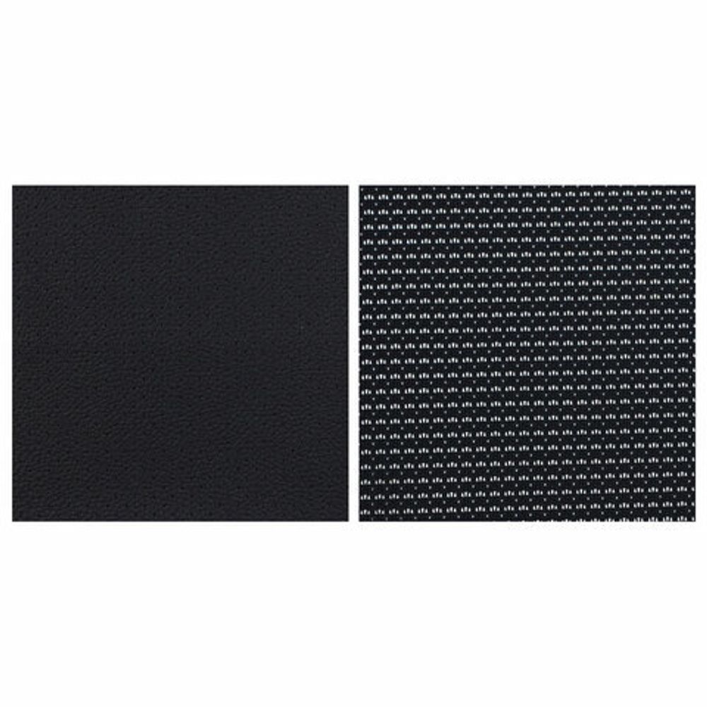 Кресло офисное МЕТТА "К-5.1" хром, ткань-сетка/кожа, сиденье мягкое, черное