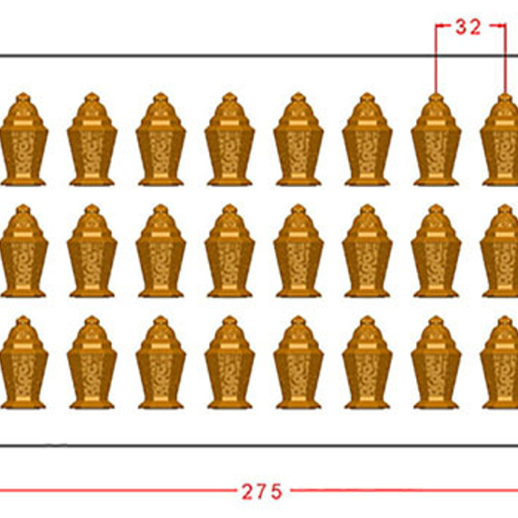 862 | Форма для шоколадных изделий &quot;Фонарь&quot; (275*175мм)