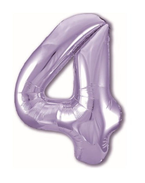 Шар цифра №4 Сиреневый