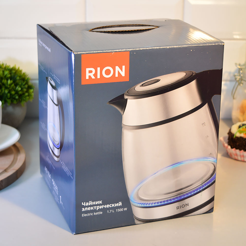 Чайник электрический 1,7л "Rion", 1500Вт, нерж