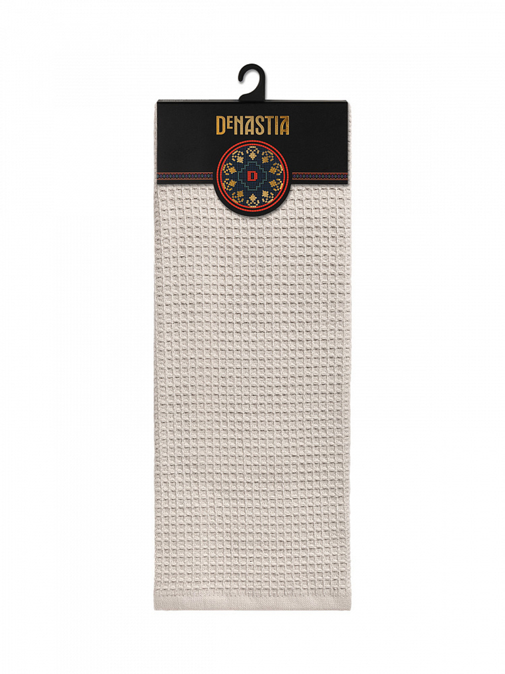 Полотенце кухонное DeNASTIA вафля/махра 470gsm 35x75, хлопок, какао