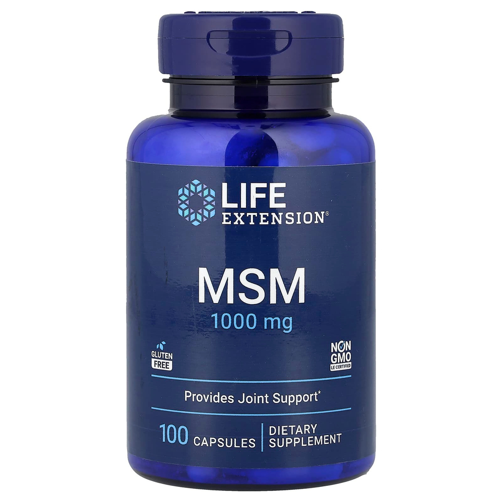 Life Extension, МСМ, 100 капсул (1000 мг в каждой капсуле)
