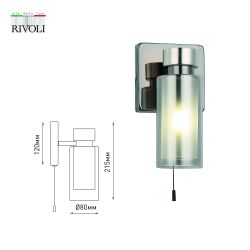 Бра светильник Rivoli Klara 3099-401 настенный с выключателем 1 * Е14 15 Вт модерн | Модерн