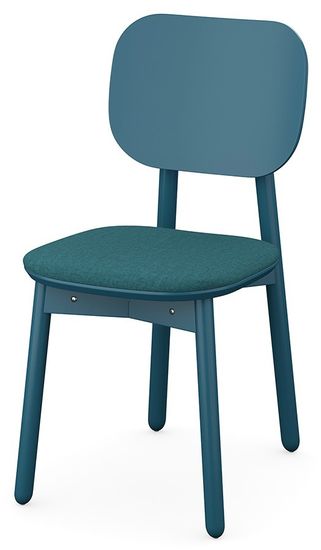 Стул saga деревянный, рогожка, сине-зеленый