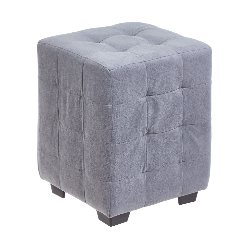 Пуф «Кусен», 300×300×400 мм, велюр, цвет серый