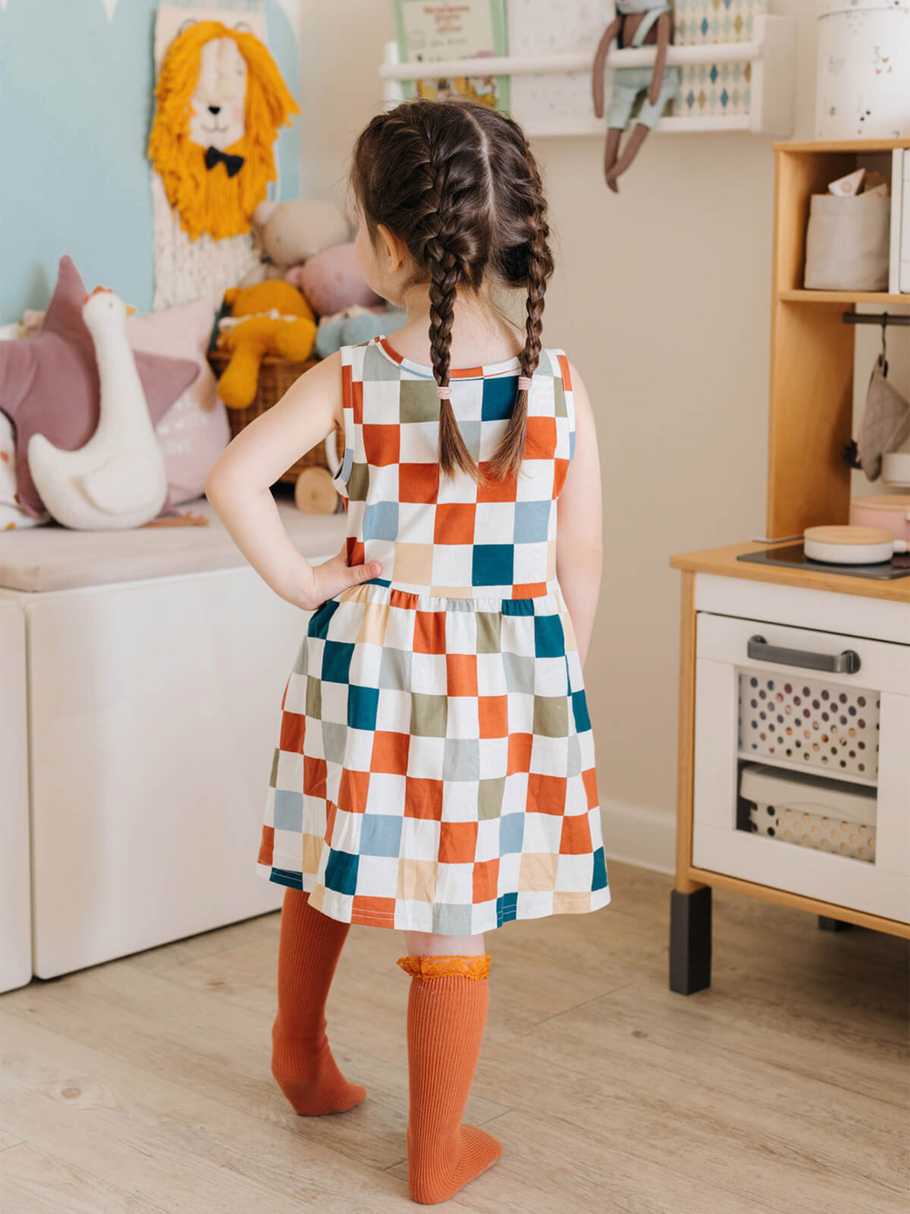 Платье без рукавов Mjölk Шахматы