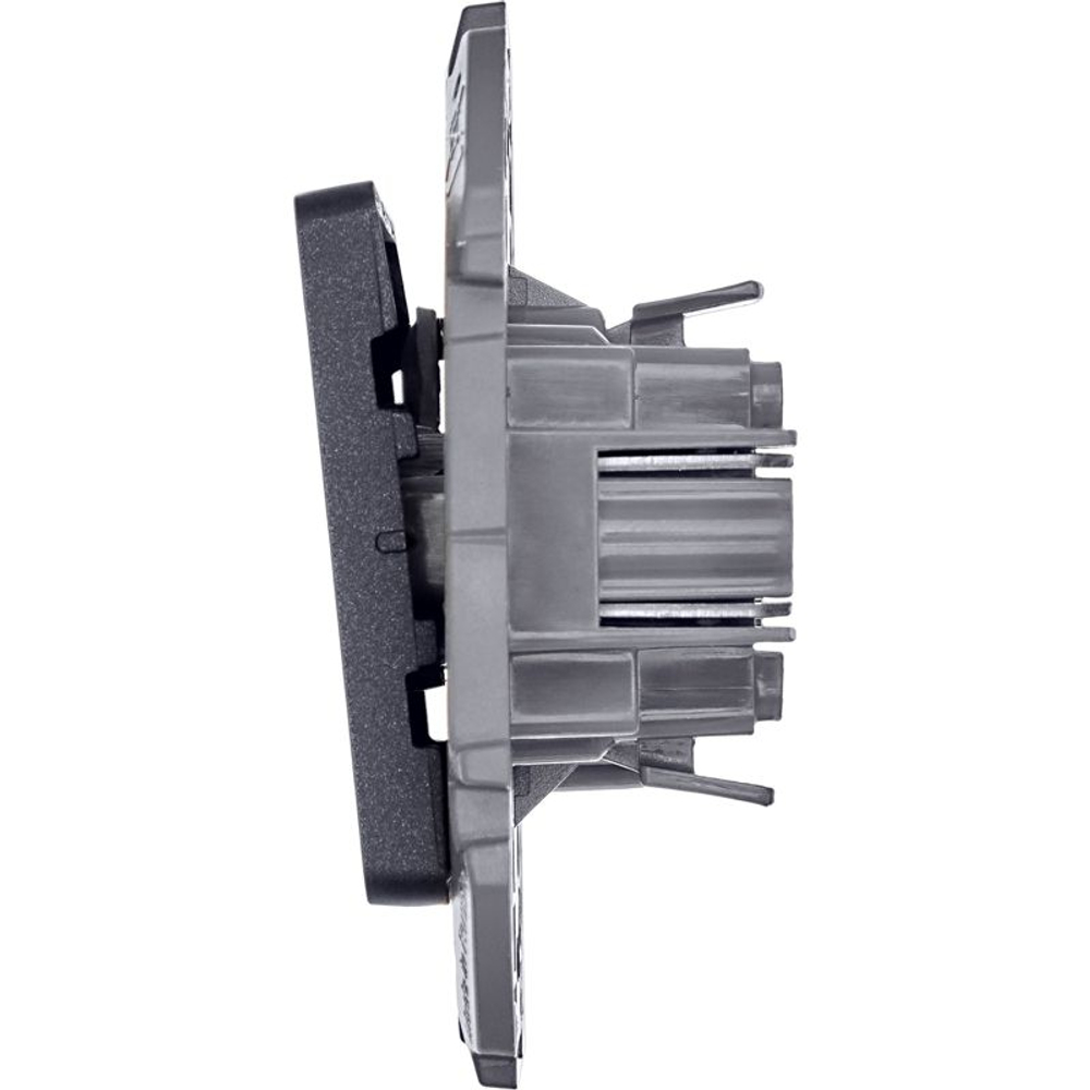 Выключатель кнопочный Inspiria 6А 250В без фиксации НО/НЗ механизм антрацит IEK 673693