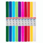 Бумага гофрированная/креповая, 32 г/м2, 50х250 см, 10 рулонов, яркие цвета, BRAUBERG, 112556