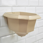 Горшок цветочный настенный "Ника" 4л h130мм, молочно-кофейный