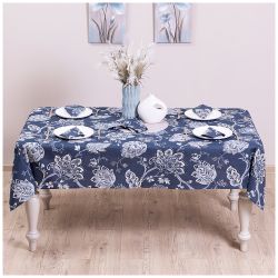 НАБОР СКАТЕРТЬ ПРЯМОУГОЛЬНАЯ С САЛФЕТКАМИ"САПФИР",160Х220СМ-1ШТ, 40Х40СМ-6ШТ,100% Х\Б