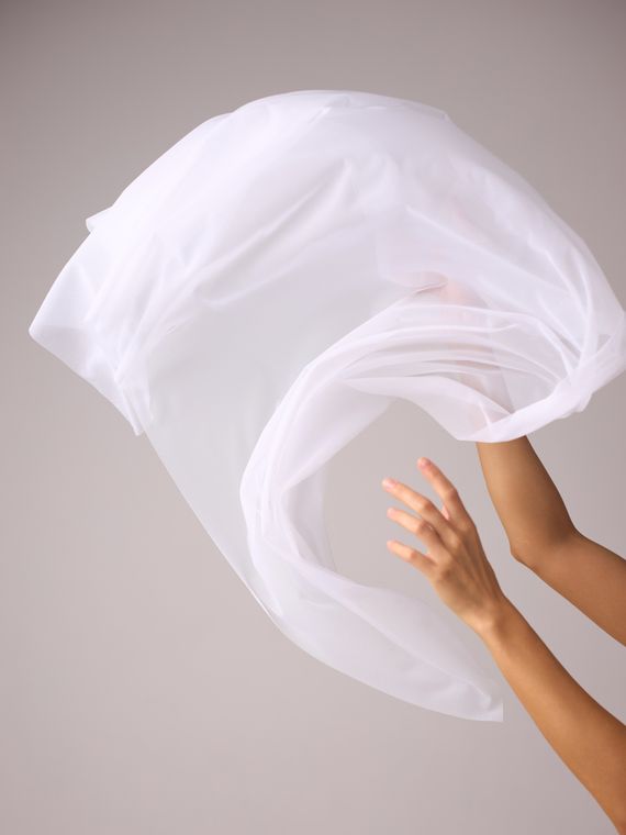 Сетка эластичная Lauma с эффектом голого тела, белый 001