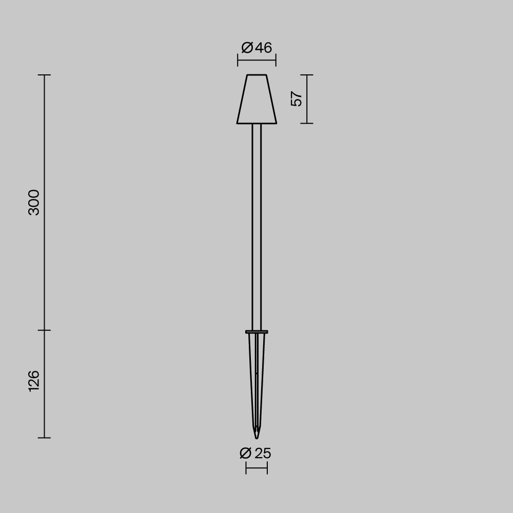 Уличный грунтовый светодиодный светильник Maytoni   O504FL-L1B3K
