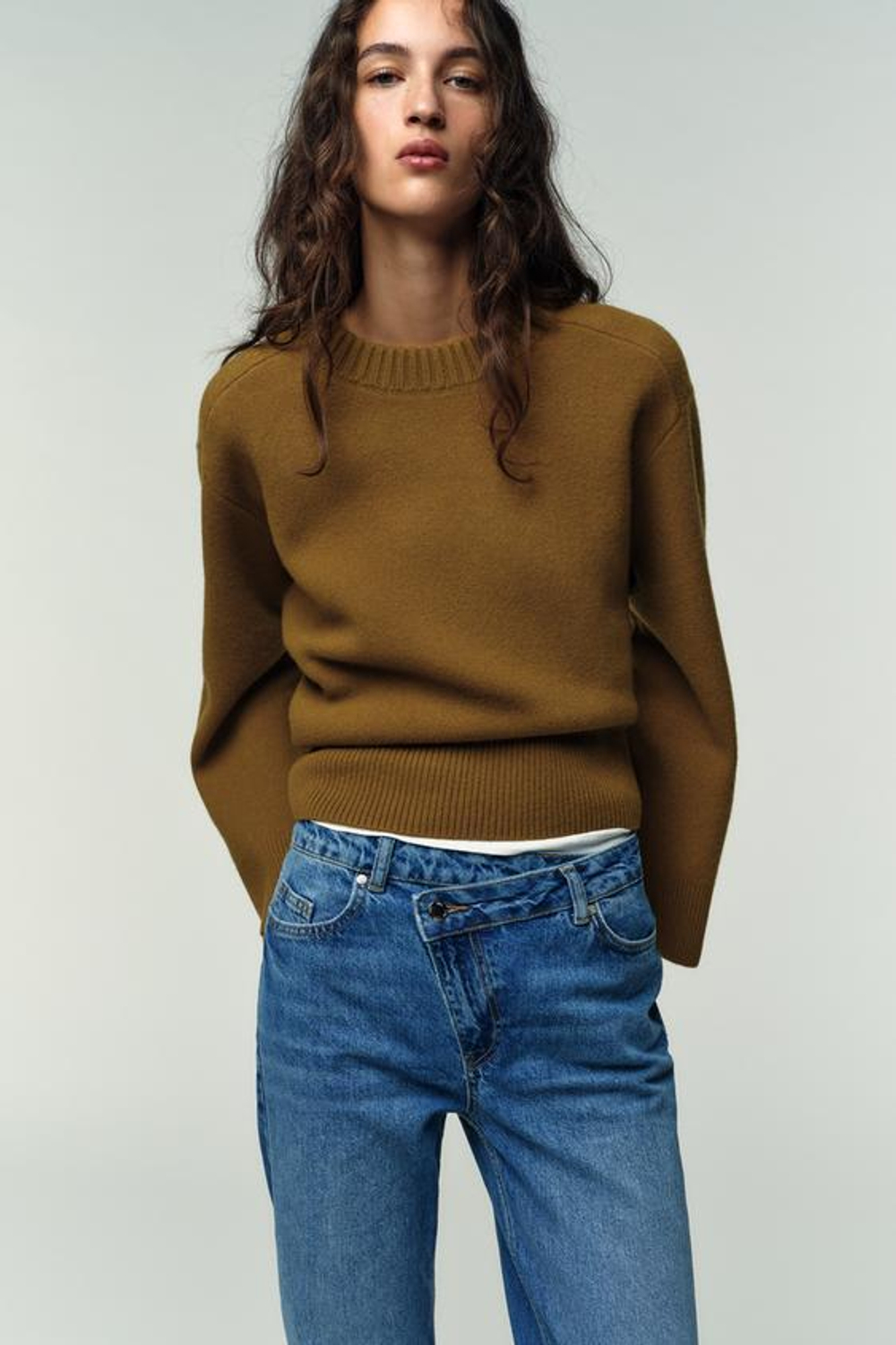 ZARA ДЖИНСЫ Z.09 STRAIGHT CROSSOVER С ВЫСОКОЙ ПОСАДКОЙ И ПОЛНОЙ ДЛИНОЙ, ИНДИГО