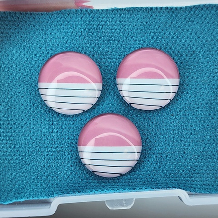 Принт, 16мм, круглый, стеклянный кабошон