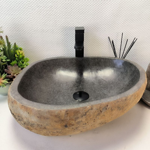 Раковина из речного камня RS-63451 (50*43*15) 0123