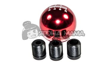 Ручка КПП Mugen шар красный