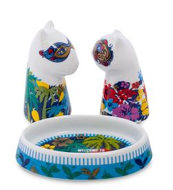 TC-52 Набор соль-перец «Кошка с собакой на маскараде» (TOPCHOICE)