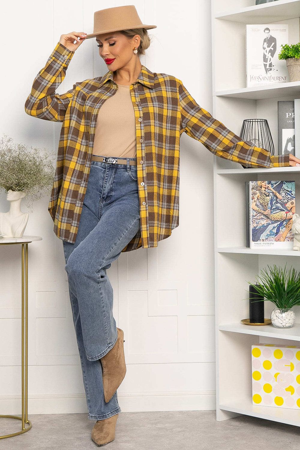 Рубашка Денни (желто-коричневая) Б14135-7М LT Collection