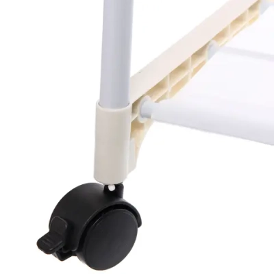 Вешалка гардеробная напольная на колёсах с полкой «ПЕРФЕКТХАУС», цвет белый, нагрузка 15кг и 5кг на полку, 55*42*160см