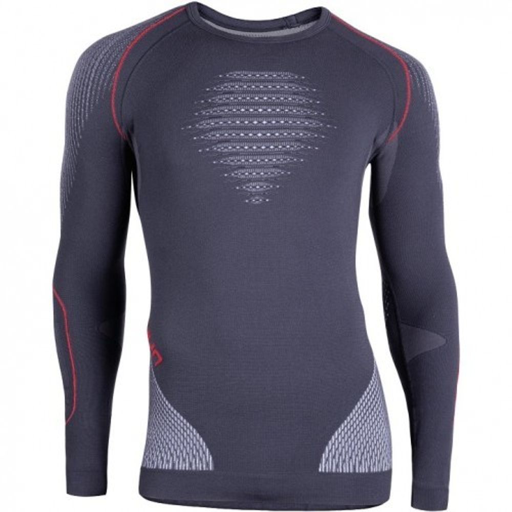 UYN футболка термобелье MAN EVOLUTYON UW SHIRT LG_SL.TURTLE NECK 974 Charcoal/White/Red