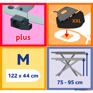 Гладильная доска Виледа Перфект Плюс 2в1 размер М (Vileda Perfect Plus 2in1)