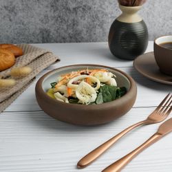 Салатник 400 мл d 16 cм h4,6 cм White Matt New Brown Taiga P.L. [6]