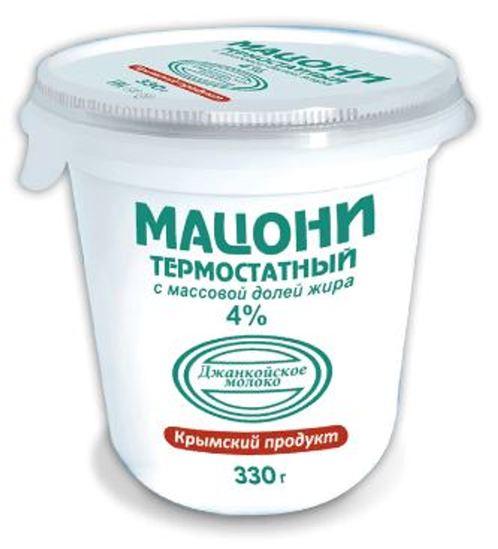 Мацони "ТЗ Джанкойское молоко" термостатный 4% 330г ст.
