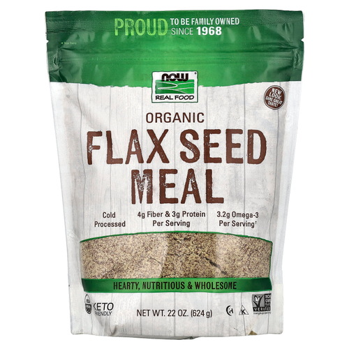 NOW Foods, Real Food, мука из органического льна, 624 г (22 унции)