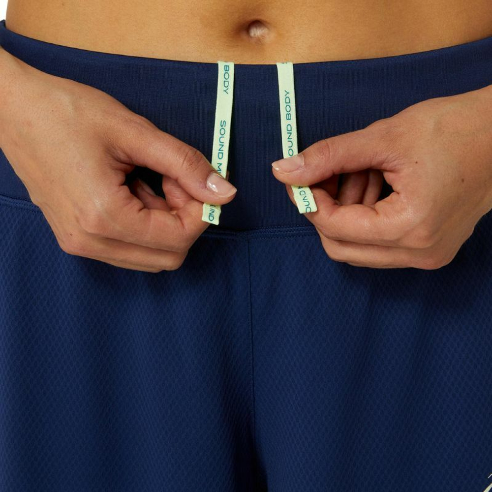 Женские Шорты теннисные Asics Nagino Tennis 3.5 In 2-N-1 Layer Short - небесный