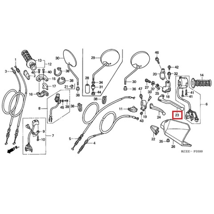 рычаг сцепления Honda XR250R XR400R 53178-KAE-730
